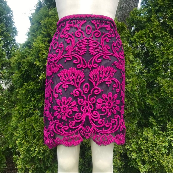 Anthropologie Dresses & Skirts - Anthropologie Baraschi Embroidered Pencil Skirt